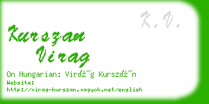 kurszan virag business card